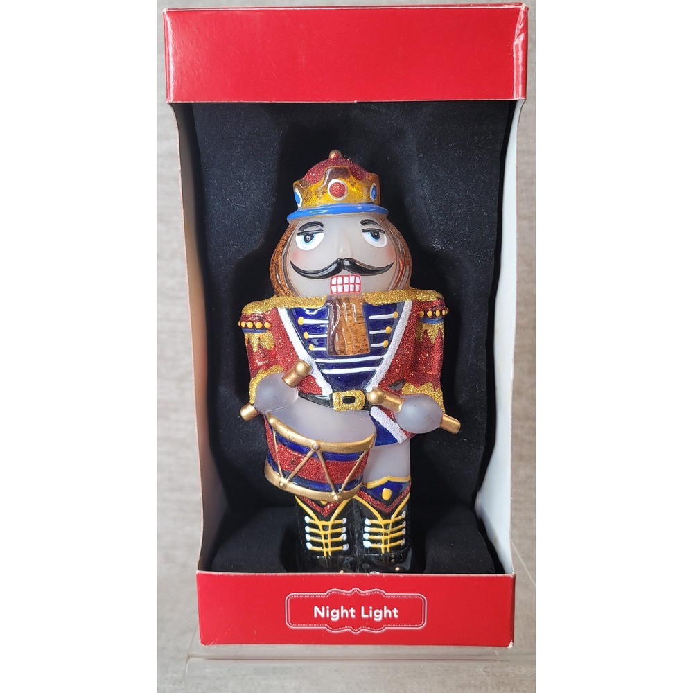 Kohl's Nutcracker Night‎ Light Red Blue Glitter Drummer Holiday Decor NEW